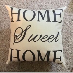 Home Sweet Home Farmhouse Throw Pillow Handstuffed